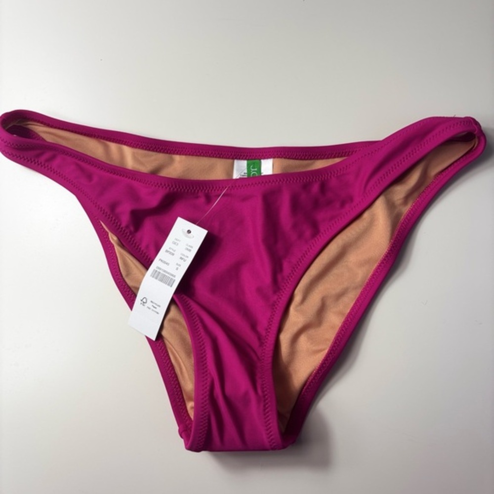 J. Crew Bikini Bottoms High Cut Magenta Size S
